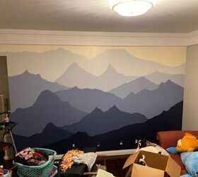 20 stunning wall ideas you should see before choosing paint colors, Paint a beautiful mountain mural on your wall