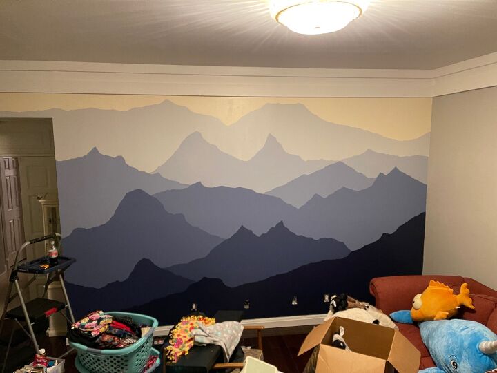 20 impresionantes ideas de paredes que deberas ver antes de elegir los colores de, Pinte un bonito mural de monta a en su pared