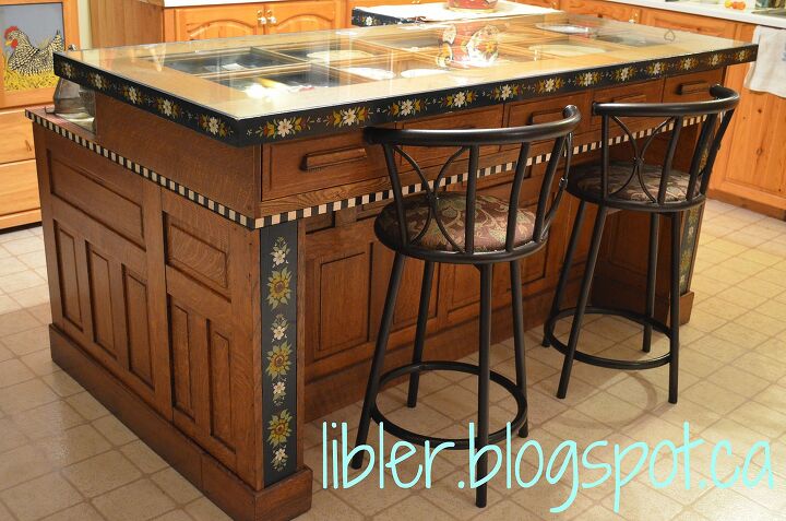 s 16 shocking furniture upcycles with stunning results, Spruce up a desk as a kitchen island