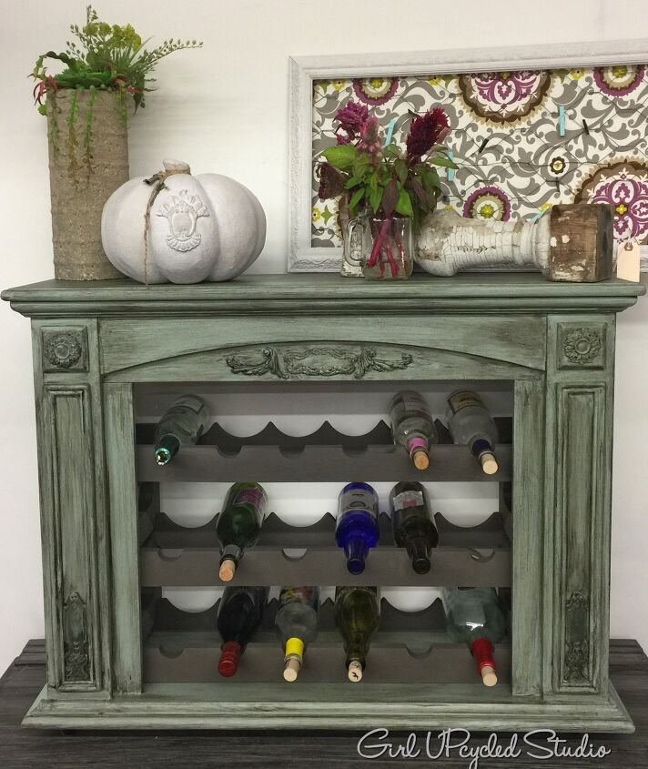 s 16 shocking furniture upcycles with stunning results, Upcycle a fireplace into a beautiful wine rack
