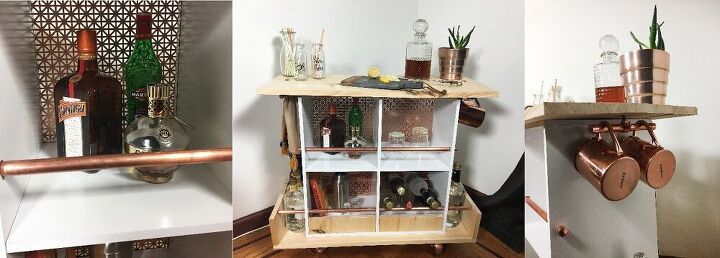 s 16 shocking furniture upcycles with stunning results, Use a bookshelf for a bar cart