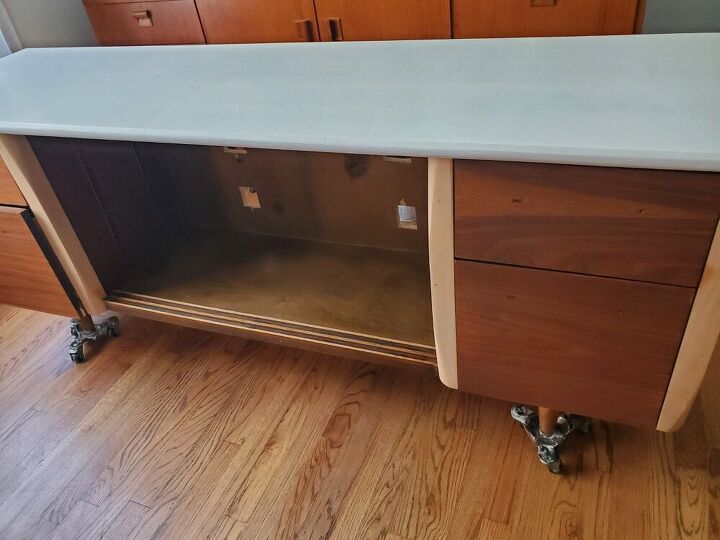 mid century moder credenza gets a face lift