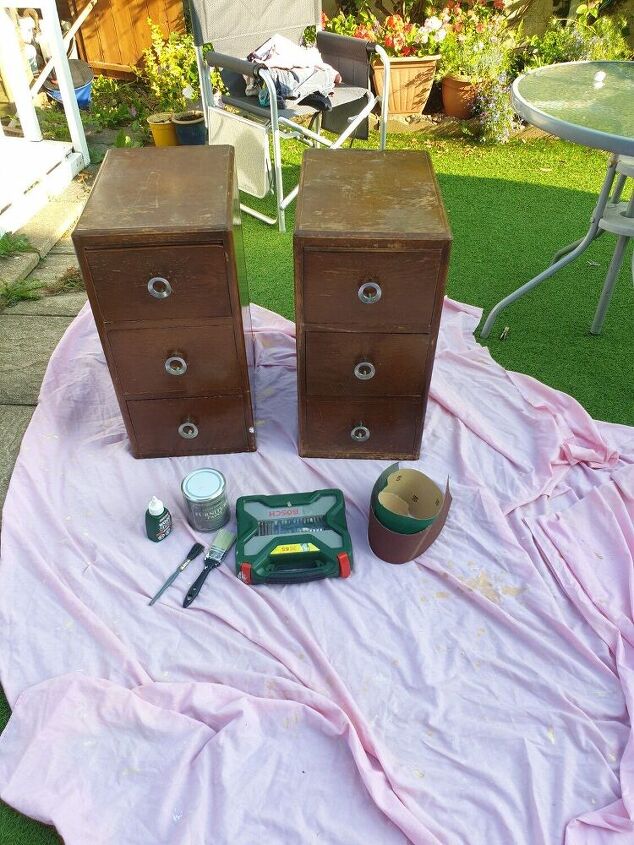 upcycled bedside tables