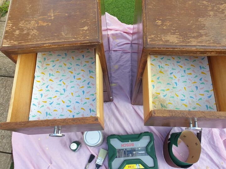 upcycled bedside tables