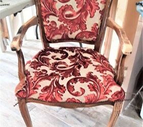 chair rescue from disfigured trash to focal piece, After wood filler