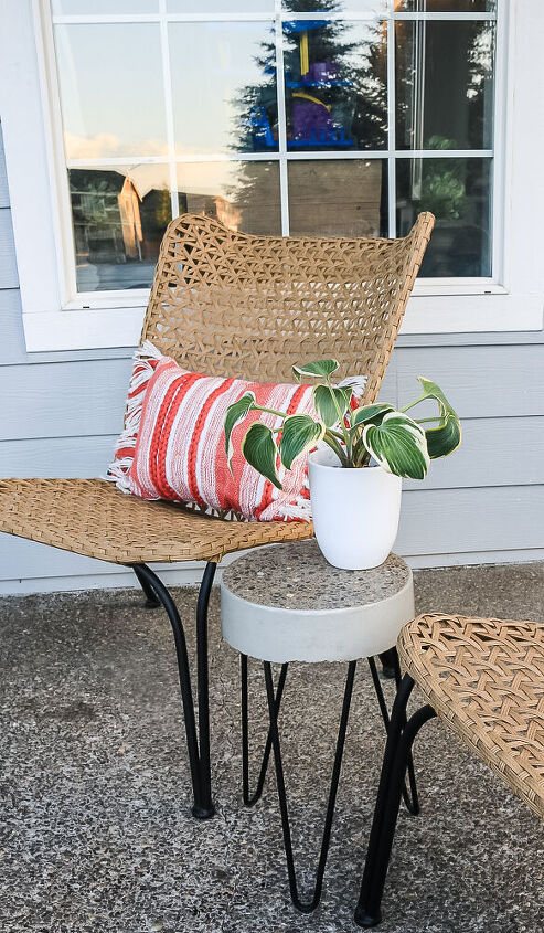 s 20 budget friendly outdoor furniture ideas, A cute concrete side table
