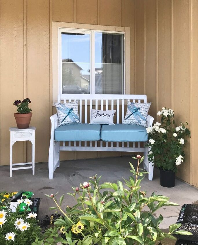 s 20 budget friendly outdoor furniture ideas, This lovely crib turned bench