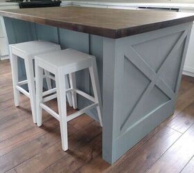 DIY Gorgeous Kitchen Island From Unfinished Cabinet Butcher Block Top