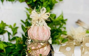 How to Make Shabby Chic Stacked Pumpkins