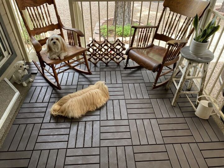 a great new look for an outdated old deck with 12 deck tiles from ast