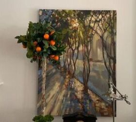 s 18 genius ways to brighten up your decor with fake plants, Faux Orange Topiary