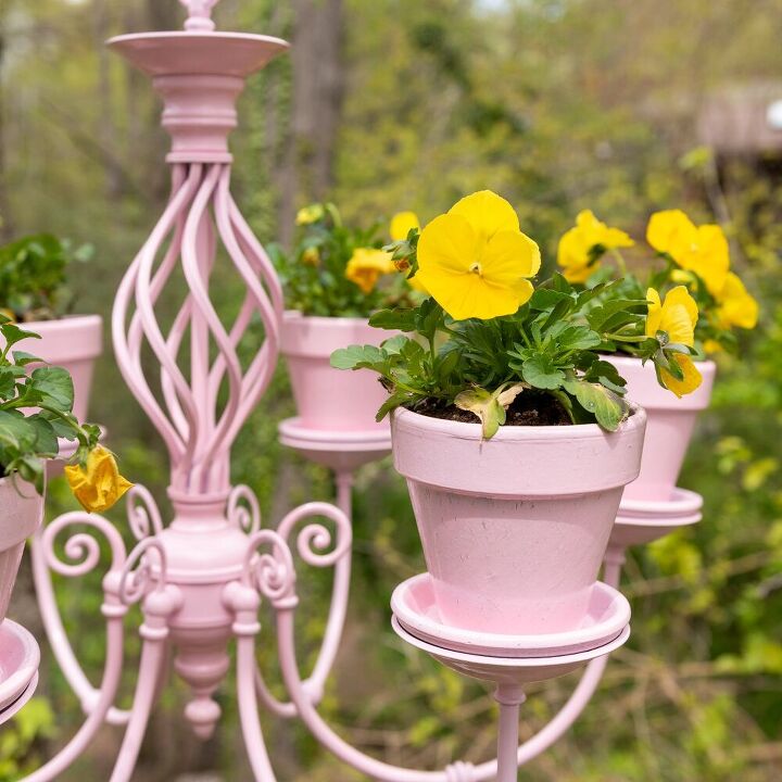 s 18 amazing terracotta pot ideas most people have never thought of, Porch Chandelier Planter