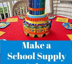 , Make a school supply cake to gift to your favorite teacher after a difficult year and bring a smile to their face as they welcome children back for the coming school year