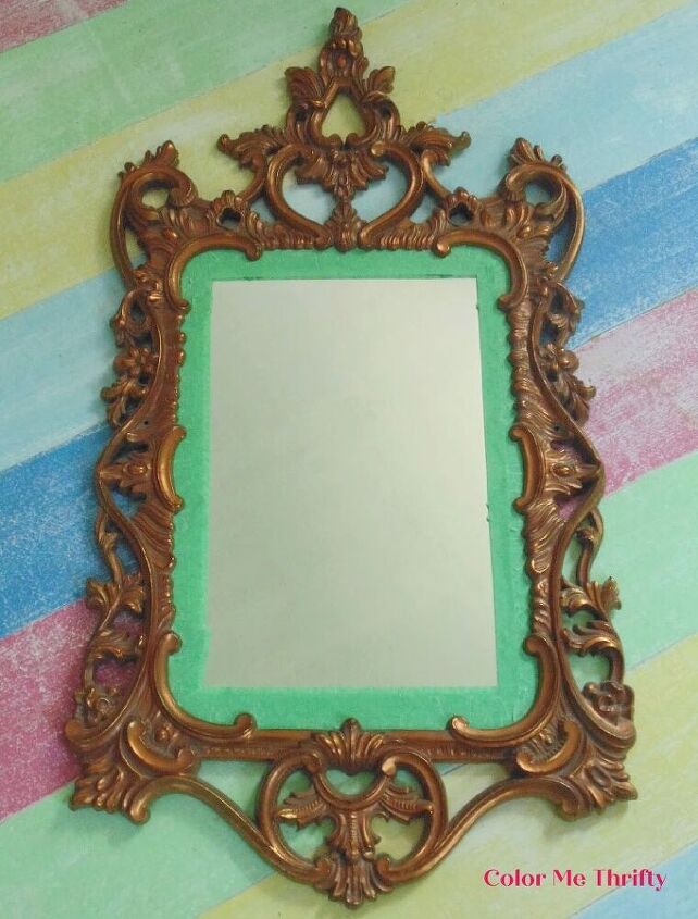 easy vintage gold mirror makeover