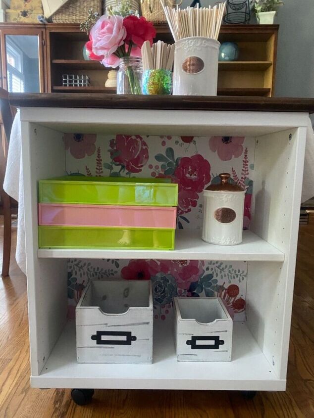 how to turn a wall cabinet into a rolling work table