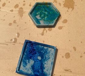 how to make cement coasters with pigment dye