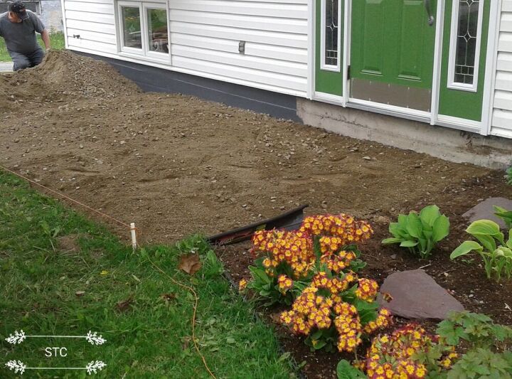 how we updated our walkway and shrub bed, Getting Dimesions Correct