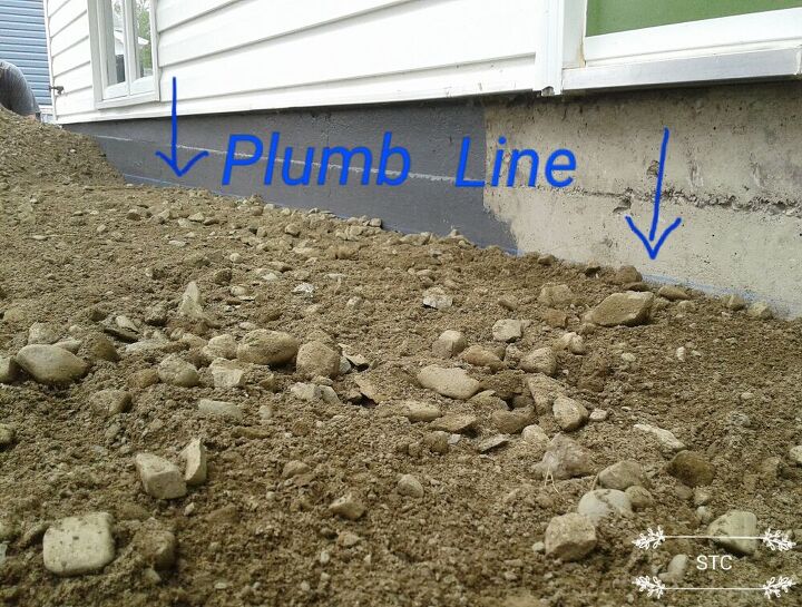 how we updated our walkway and shrub bed, Leveling the Soil Base