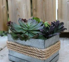 s 18 green decor ideas for people with a black thumb, This rustic succulent centerpiece