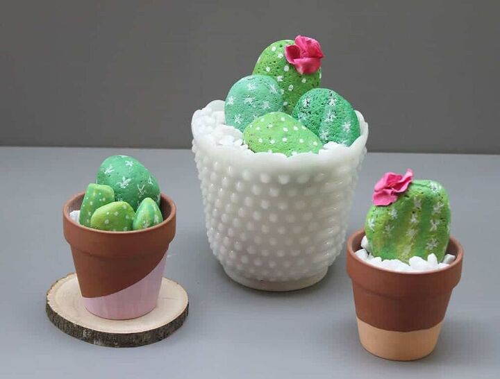 s 18 green decor ideas for people with a black thumb, These cute rock cacti
