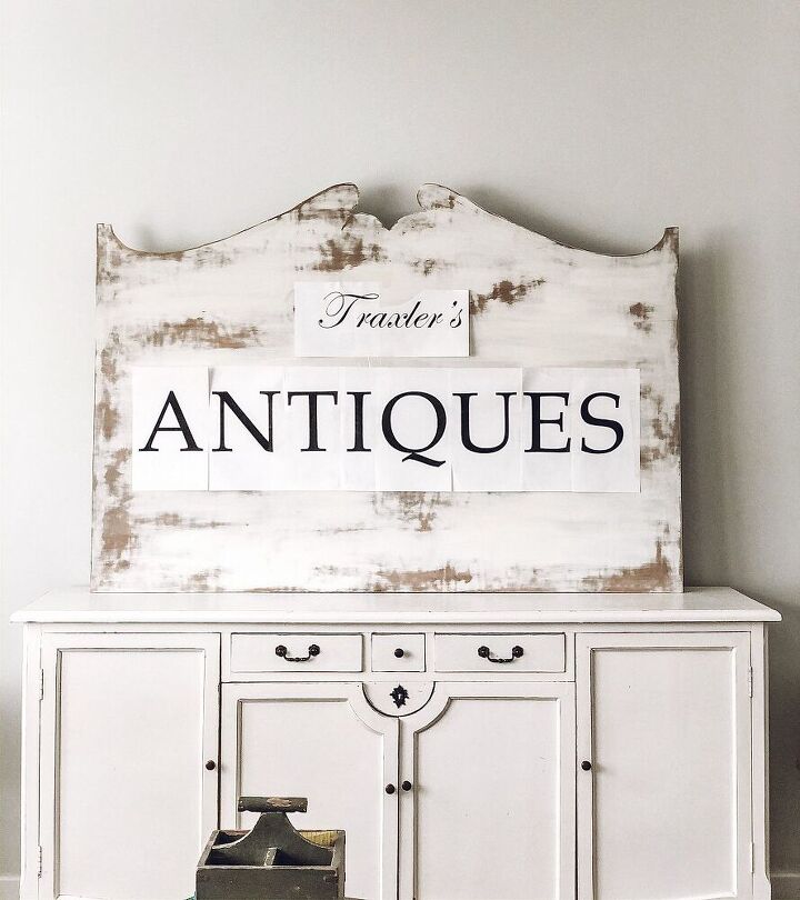 hide your tv with this diy antique sign