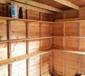 s 18 easy shelving storage solutions that will change your life, Install simple shed shelves