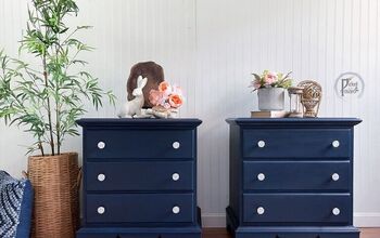 Modern Navy Blue Nightstands Makeover