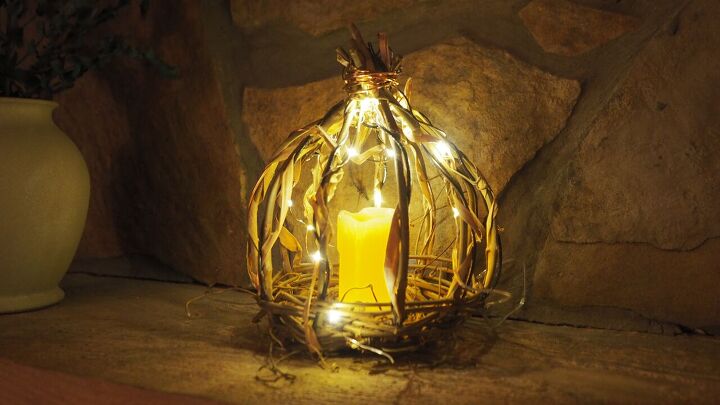 15 magnficas ideas de decoracin de otoo para probar este ao, Linterna de calabaza en forma de cesta