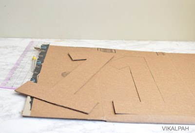 diy cardboard nmero 1 para o primeiro aniversrio
