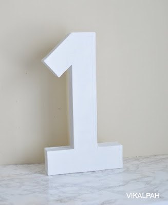 DIY Número 1 de cartón para el primer cumpleaños | Hometalk