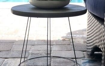 DIY Mesa con pantalla de lámpara de tienda de segunda mano