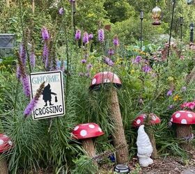 recycled garden mushrooms