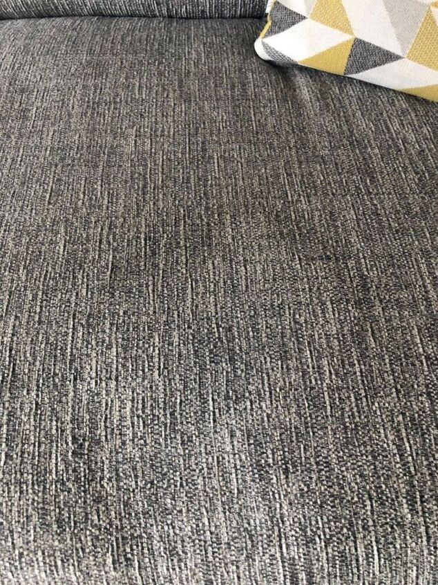 q how do i remove a water stain from a grey fabric sofa