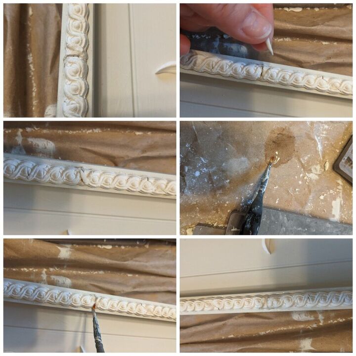 adicione detalhes a um espelho usando moldes de silicone e argila seca ao ar