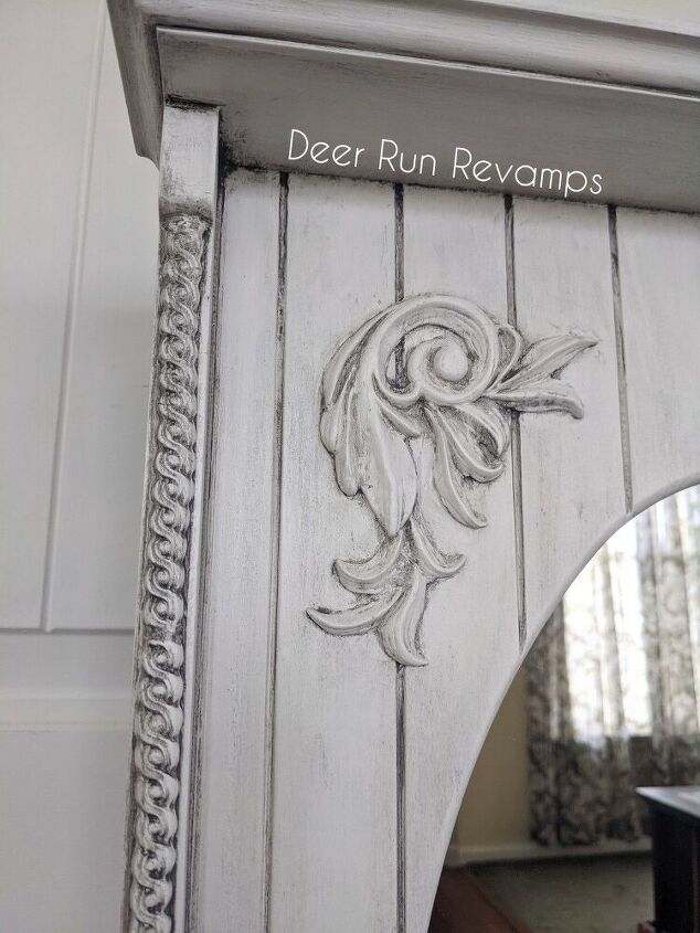 adding details to a mirror using silicone molds and air dry clay