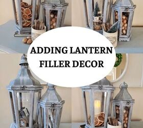 how to add filler decor to lanterns seasonally