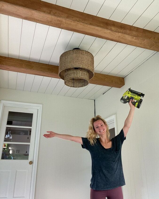 diy faux ceiling beams