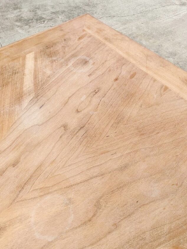antes y despus de la mesa de granja de bricolaje con acabado craquelado thistlewood