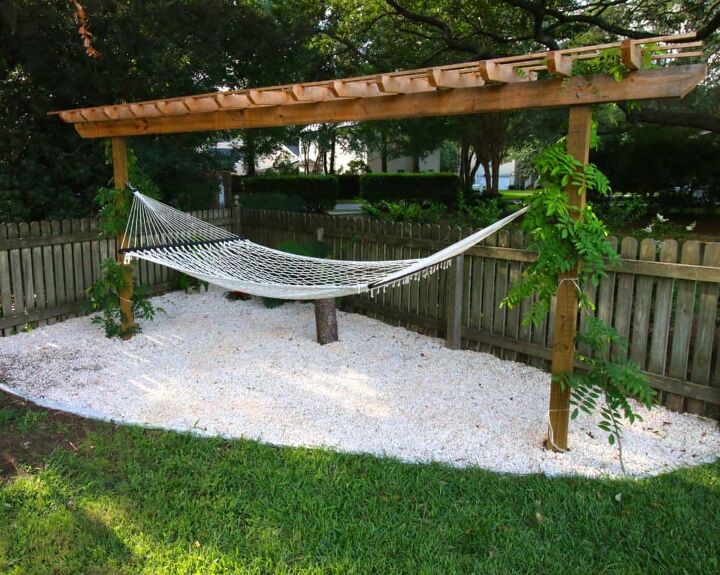 s 10 ways to turn a corner of your yard into a mini paradise, Replace grass with pebbles