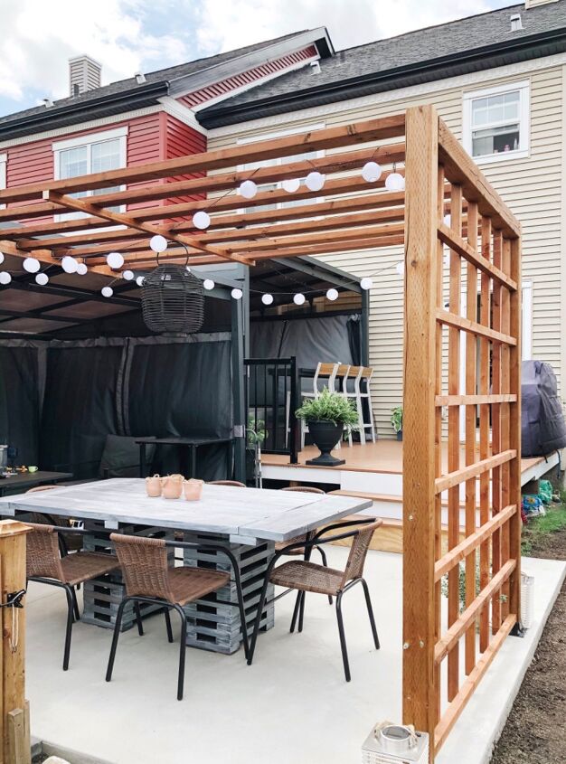 s 10 ways to turn a corner of your yard into a mini paradise, Construct a lattice pergola