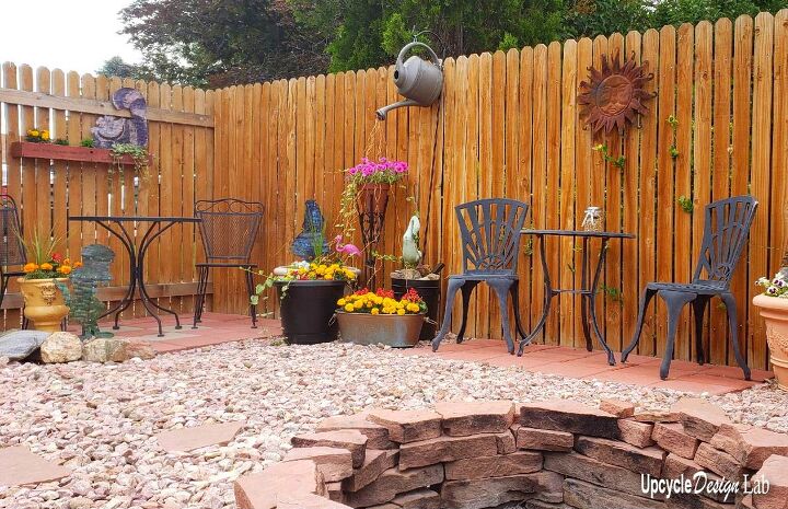 s 10 ways to turn a corner of your yard into a mini paradise, Add decor and flowers to your yard
