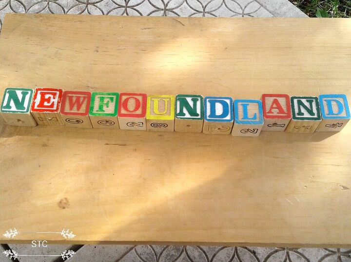 how i turned alphabet blocks and driftwood into garden decor, Alphabet Letters
