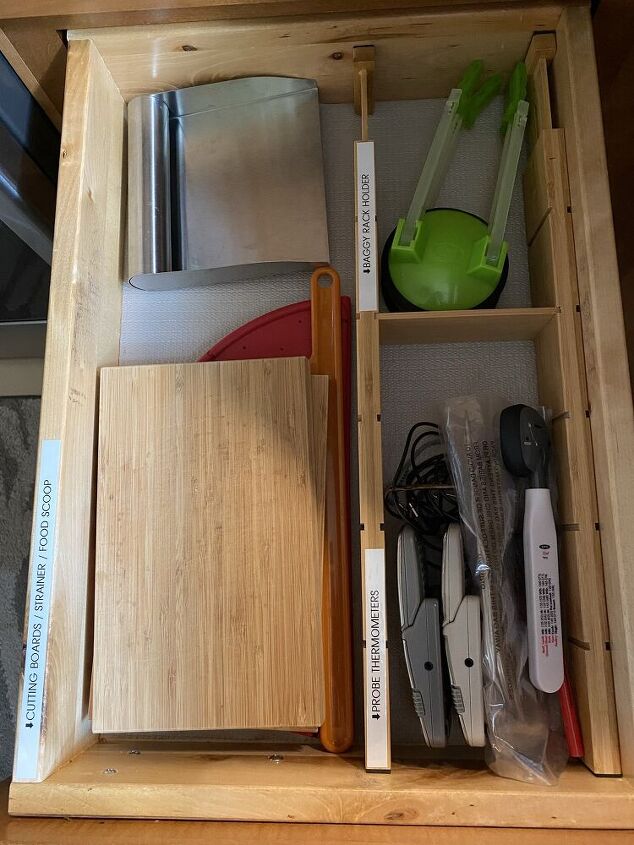 how to organize frequently used kitchen drawers
