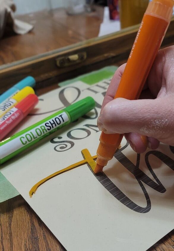 easy diy thankful sign reclaimed window colorshot paint markers