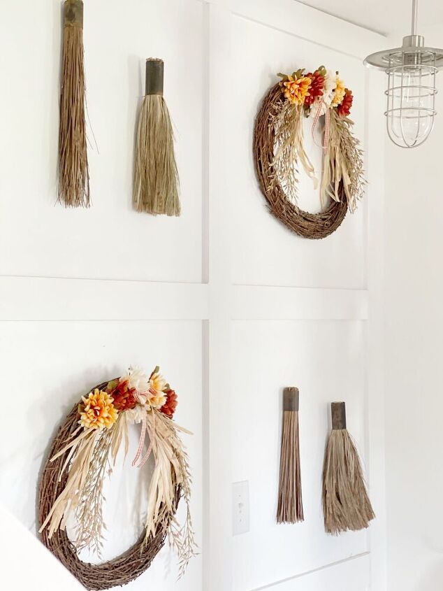 how to make a simple fall grapevine wreath the curated farmhouse
