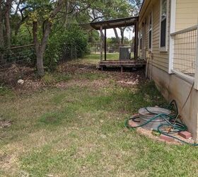 How to transition grass to rock in side yard?