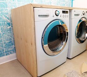 How to DIY a laundry room waterfall counter