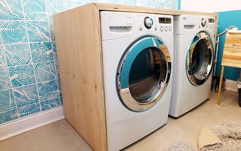 How to DIY:  A Laundry Room Waterfall Counter