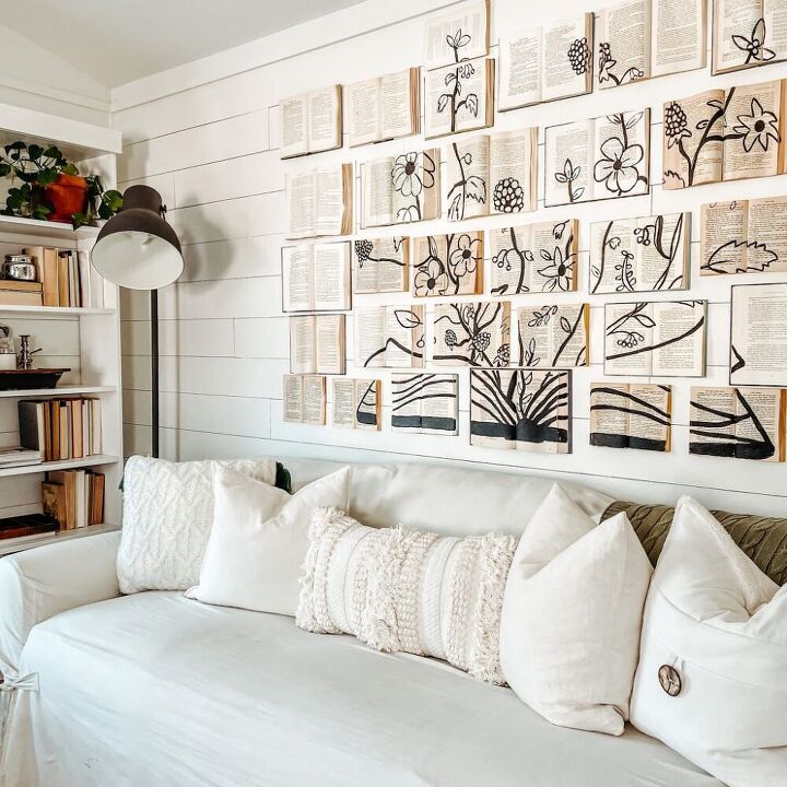 16 ideias de decorao baratas que parecem incrveis, Cause um grande impacto com um or amento pequeno Painted Book Wall