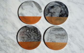 Posavasos fáciles de resina de imitación de mármol